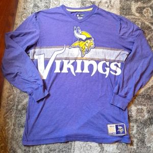 Minnesota Vikings jersey style long sleeve shirt mens size Medium